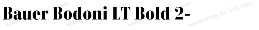 Bauer Bodoni LT Bold 2字体转换